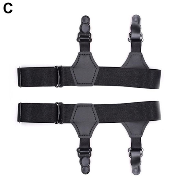 Männs Strumpbyxor Bälte Svart Justerbar 1 Par Robust Clip Tillbehör blackC gourd buckle