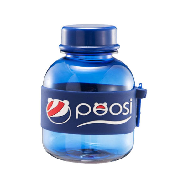 Bärbar mini-plastvattenkopp förseglad Creative Portable Cute St red 330ML