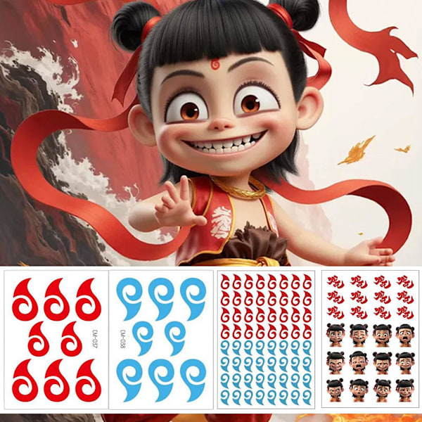 Nezha Panna Ögonbryn Hjärta Demon Barn Reinkarnation Barn' C 14*21mm