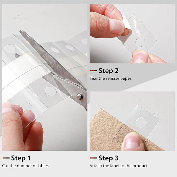Hängflikar, 100 st slitsade hålhängflikar, förstärkning självhäftande transparent4 23*32mm