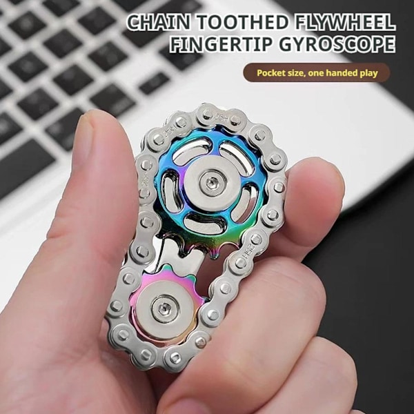 Kugghjul Svänghjul Fingertopp Gyro Kedjor Fidget Spinner Met color-silver 1pcs