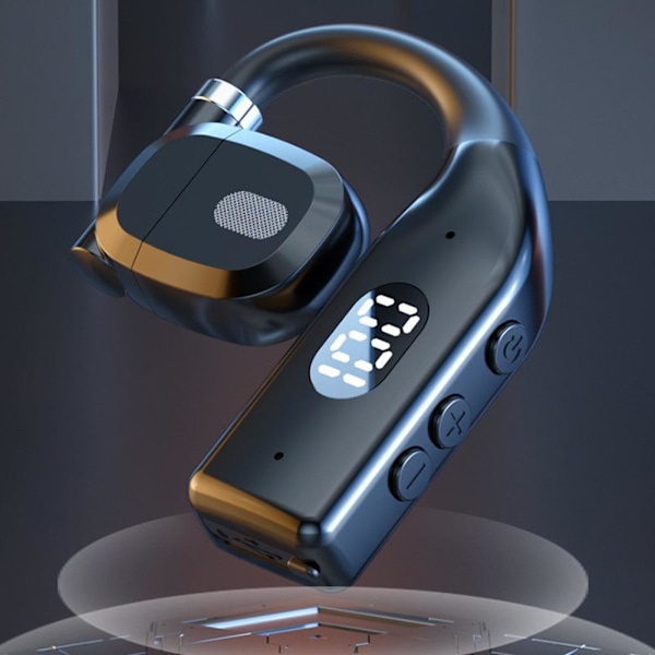 QHUDLV Bluetooth-hörsnäcka V5.4 Enkelt Öra Bluetooth Headset, Ope