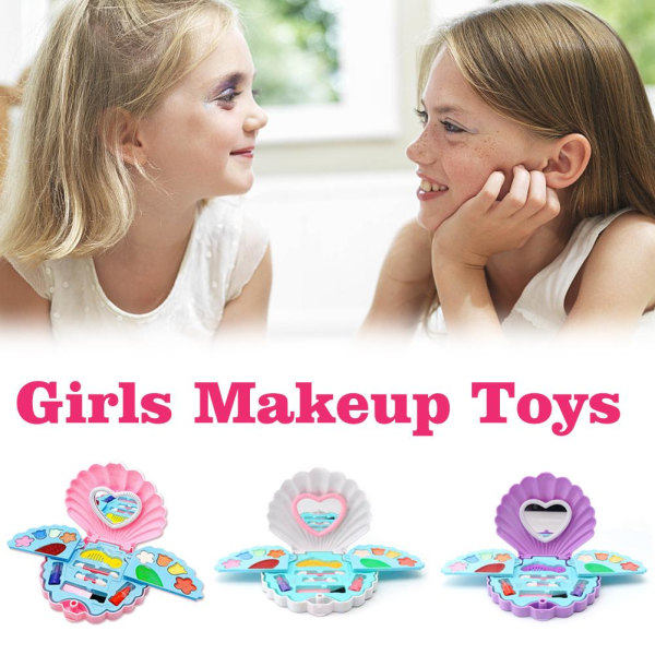 Set för flickor Barn Kosmetisk Skönhet Sminkväska Case Toy Kit Pr white onesize