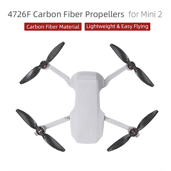 Kolfiberlåga ljudpropellrar för DJI Mini 4K/Mini 2 S 4pcs for DJI Mini 4K