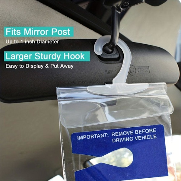 Handikappskylthållare för bil, skydd för parkeringstillstånd, transparent skydd för parkeringsskylt, universella biltillbehör för handikapparkering AA 1pcs