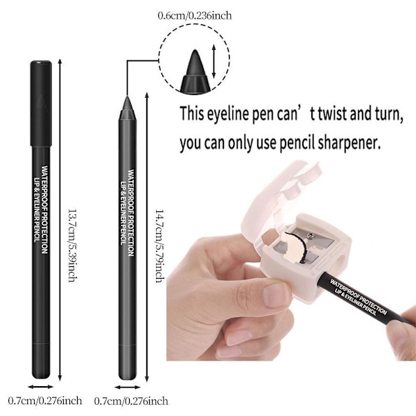 14 Färger Färgglad Eyeliner Penna Ögonpenna Gelpennor Långvarig Vattentät Ny red 9g