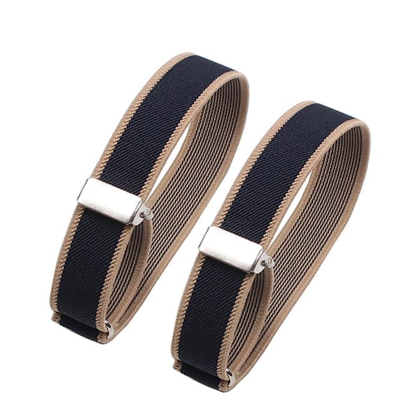Herr Business Elastisk Justerbar Skjortärmshållare Armband Ärmhållare Rem A9 blue One-size