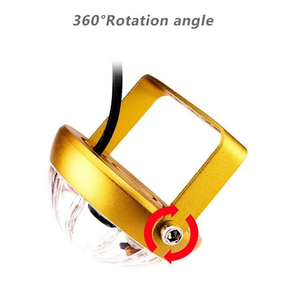 Nya Färgglada Blinkande Motorcykel Elektrisk Lastbil Chassilampor LED-lampor D3K9 W3N6 Yellow One size