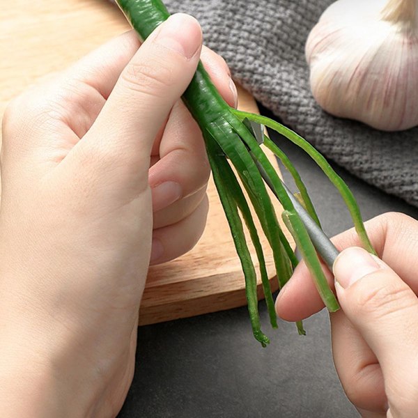 Rostfritt stål Plommonblomma Lökskärare Separator Hem AU Kitc