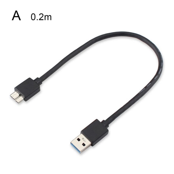 USB3.0AM till MicroB mobil hårddisk Datakabel USB3.0 datakabel BLACKA 0.2M