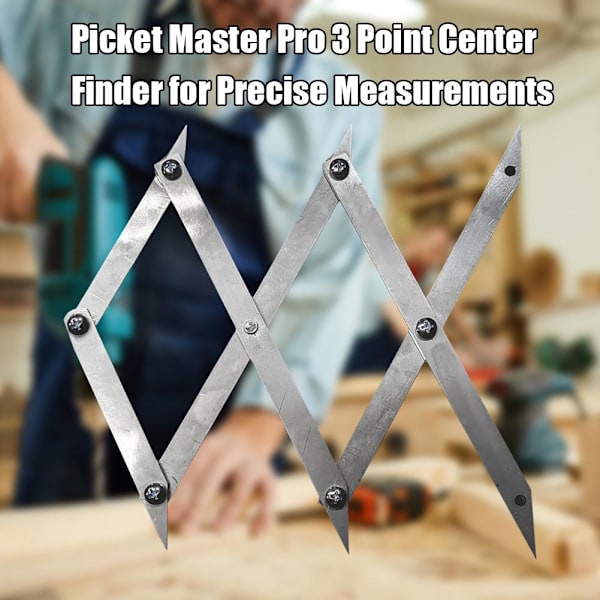 Picket Master Pro 3/7 Punkts Centrumfinnare för Exakta Mätningar SilveryB 7 points
