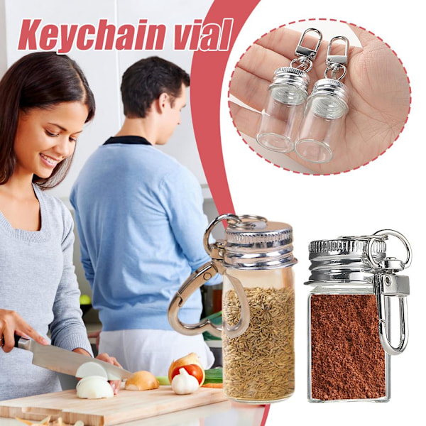 Funktionella Kryddflaskor Nyckelringar F 3pcs
