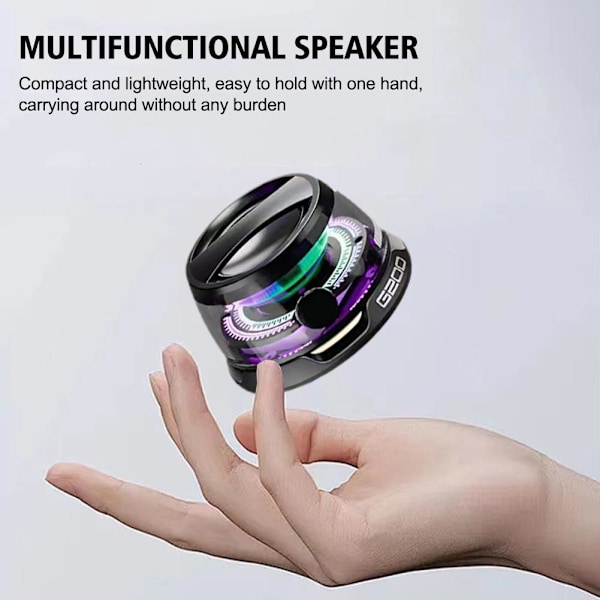 Svart Magnetisk Portabel Bluetooth Högtalare G200 Mini Bluetooth Box Magnetisk Nytt Ljud O7H5 2024 Bracke