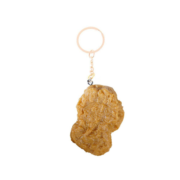 Kycklingnugget-nyckelring - Skämt Rolig Nyckelring Födelsedagspresent Chicken nuggets One-size