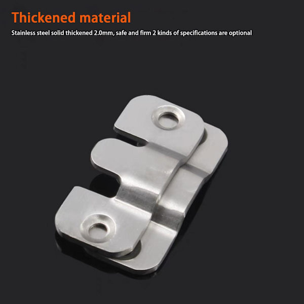 Stål Interlock Hängande Spänne 1-10X (50% RABATT) silverA one-size 2pcs