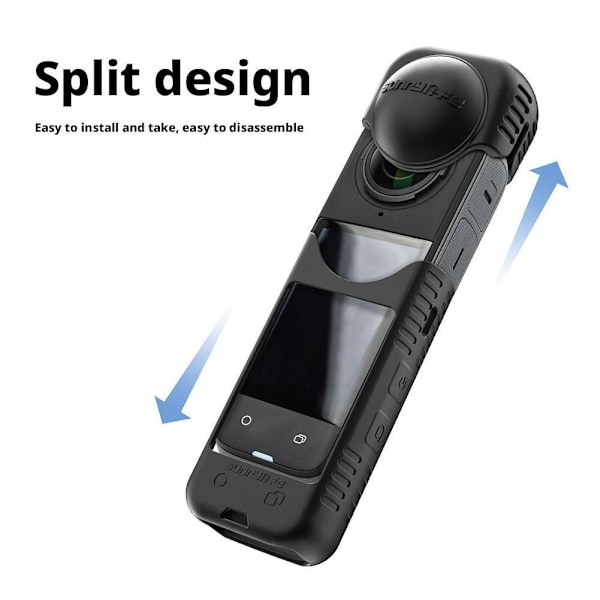 YUYQAQ 1 st Silikonlinsskydd för Insta-360 X5, Linsskydd för In Black for insta360 x5