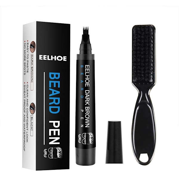 5 färger SBeard Filling Pen Kit Frisörborste Penna Ansikte E brown One-size