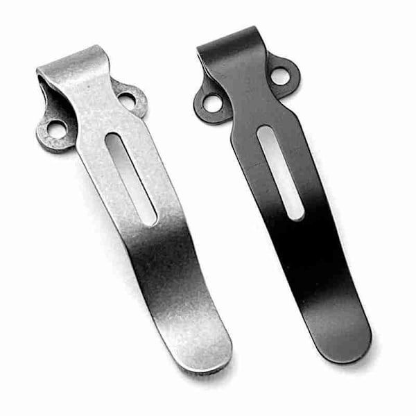 Rostfritt stål djup bärfickclips bärbar midjebaks klämma black One-size