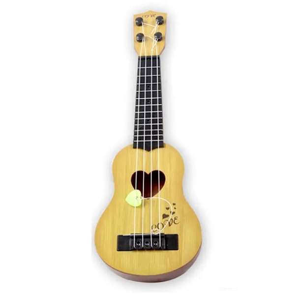 Mini Ukulele för Barn Leksaksgitarr Pedagogisk Musikleksak Gitarr Nybörjarinstrument I0n6 khaki one-size