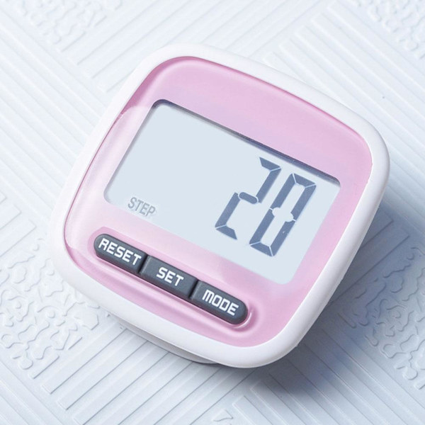 LCD Stegräknare Gång Jogging Kaloriräknare Distans Fitness+ Bältesklämma UK red onesize