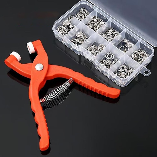 Ögonknäppare Virkverktyg, Säkerhetsögonverktyg, Metallknäppar Klämtång, Hjälpverktyg för fastsättning för virkning av ögon Virkverktyg för Croc Five Claw Tool 1set