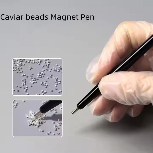 Mini Nail Art Liten Stål Kula Magnetisk Penna DIY Nageldekoration Tillbehör Too∝