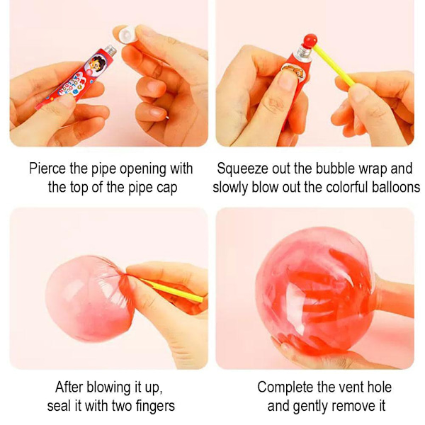 Barnens dag present Tecknad färgglad bubbelgummi T0Z2 random 1pcs