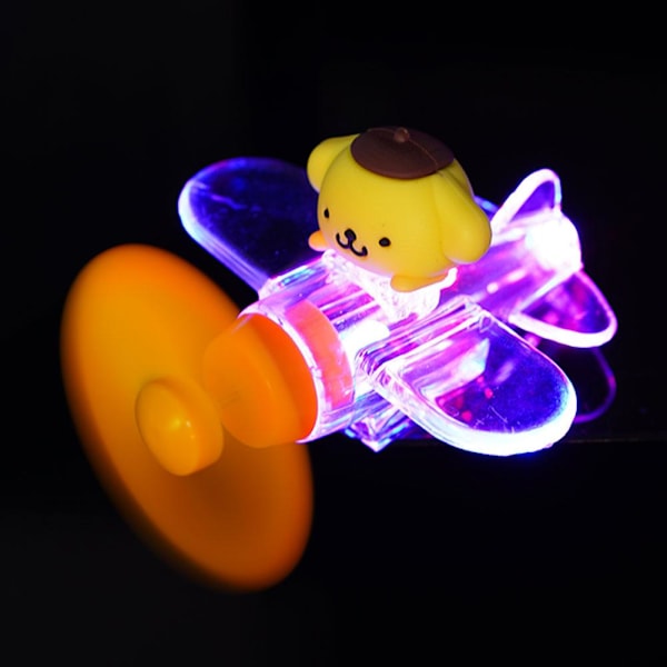 Ny Tecknad Litet Flygplan Dekoration Vindkraftgenerering LED-Ljus Motorcykel Flygplansprydnad För Motorcyklar Elfordon Vindenergi Transparent colour 1pc