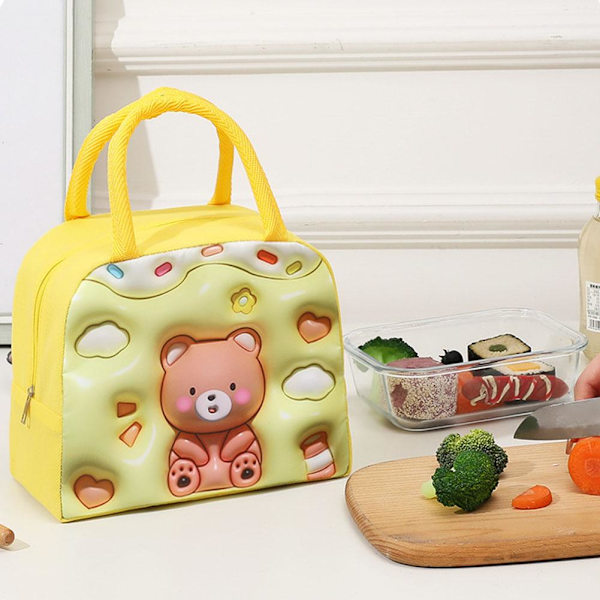 Picknickväska för utomhusbruk, handhållen Bento-väska, isolerad väska, lunchlåda, förvaringsväska med lunchväska U1w0 Green 1pcs