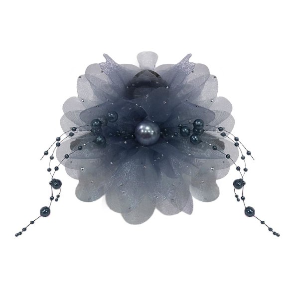 Blommig hårnål Pion Blomma Tofs Gripklämma Fluffig Hajklämma Nyår I7U3 Blue 13CM