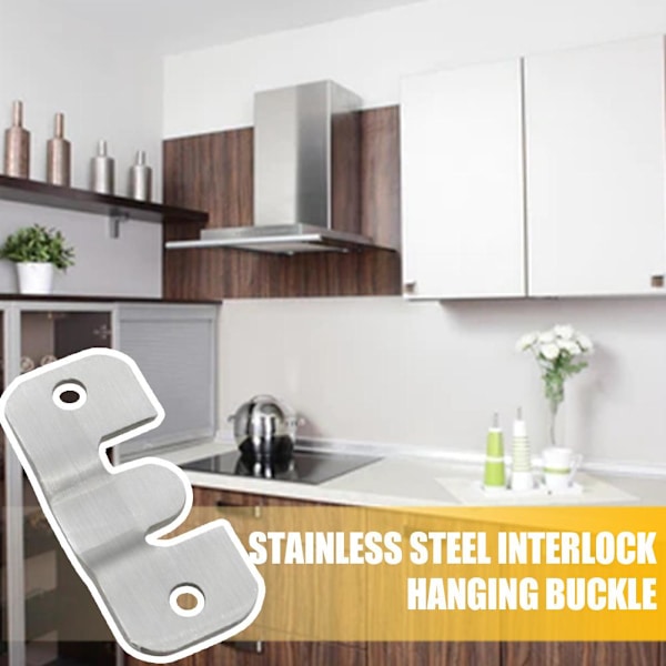 Stål Interlock Hängande Spänne 1-10X (50% RABATT) silverA one-size 2pcs