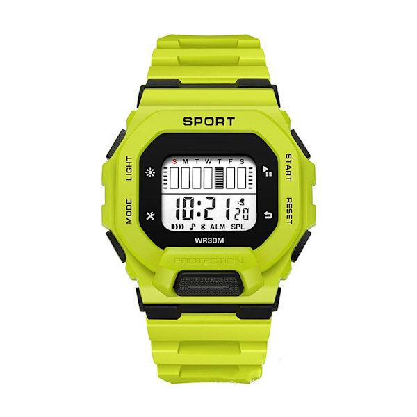 Sportklockor Vattentäta barns Big Dial Square Electronic Black One size