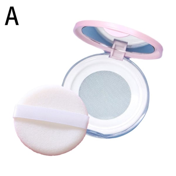 Bärbar Löst Puder Kompakt Behållare med Spegel Tom Återanvändbar Pink one-size