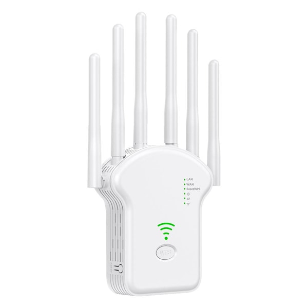 Trådlös Repeater Wifi-signalförstärkare 2-bands Extender Hem Rou  white EU300M