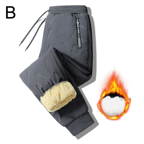 Vinter Cashmere Tjocka Varma Mjukisbyxor för Män Mode Joggingbyxor L F7T2 B 4XL