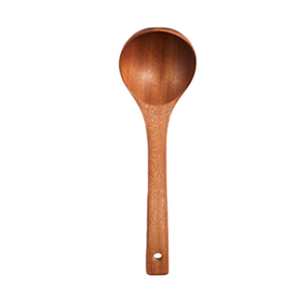 Ebony Trä Kök Matlagningsredskap Verktyg Spatel Sked Vändare H4U2 Medium Curved Spoon 24.5*7.5 cm