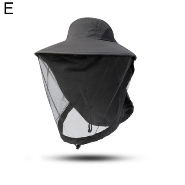Fiskehatt för utomhusbruk med nätmask, myggsäker och solskydd Dark gray 1pc