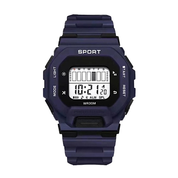 Sportklockor Vattentäta barns Big Dial Square Electronic Black One size