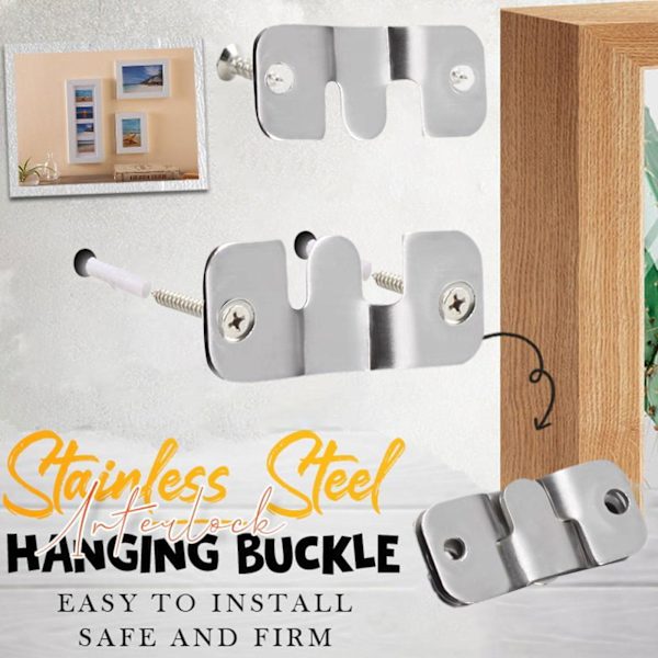 Stål Interlock Hängande Spänne 1-10X (50% RABATT) silverA one-size