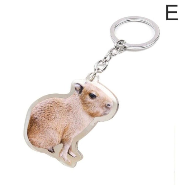Söt Capybara hänge Nyckelring Akryl Hängande-Charm nyckelring för  Style 4 one-size