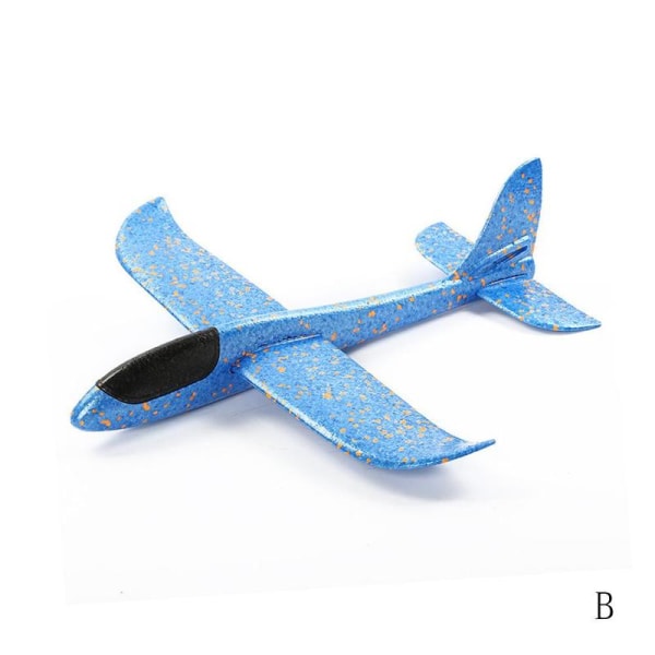 48CM EPP Foam Hand Kasta Flygplan Leksaker Utomhus Launch Glider Pla blue L