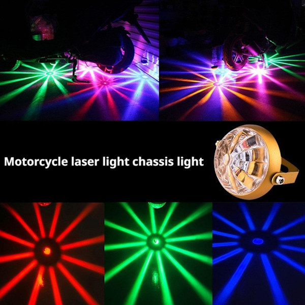 Nya Färgglada Blinkande Motorcykel Elektrisk Lastbil Chassilampor LED-lampor D3K9 W3N6 Yellow One size