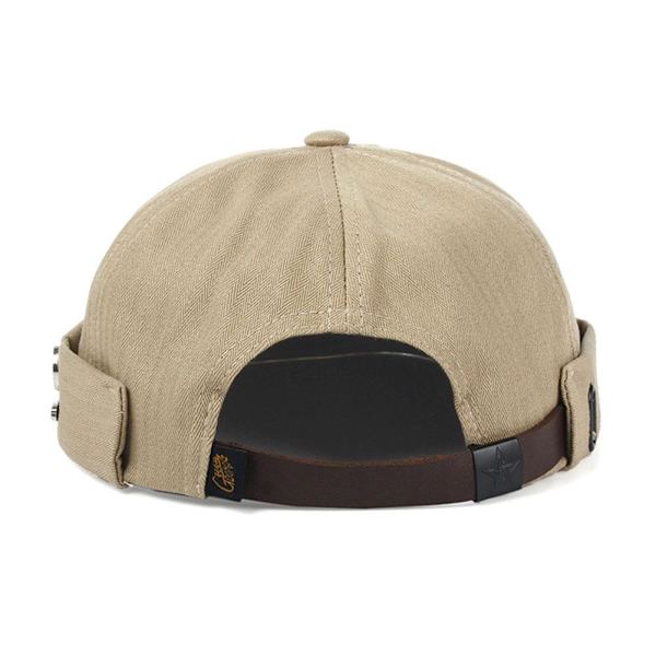 Unisex Justerbar Skallehatt Keps Casual Docker Sjöman Kantlös black one-size