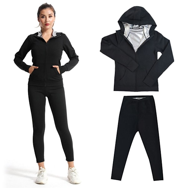 Bastuoverall för kvinnor, svettdräkt, formande korsett, ångdräkt B5C7 XXL 1set