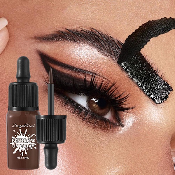 Peel-off Dye Ögonbrynsgel Semi-Permanent Vattentät Bryn Tattoo T 01 dark coffee 10ml