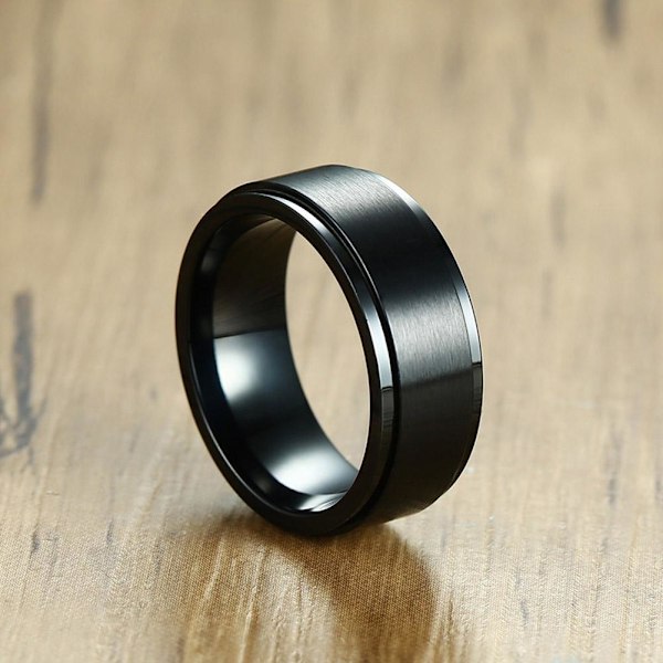 Anti-ångest Spinner Fidgets Roterande Ringar Unisex svart rost Black8 8