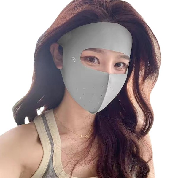 Full Face Solskyddsslöja för Kvinnor, UV-skydd och Skugga för Sommaren яя H8M5 Gray One size
