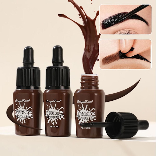 Peel-off Dye Ögonbrynsgel Semi-Permanent Vattentät Bryn Tattoo T 03 gray black 10ml