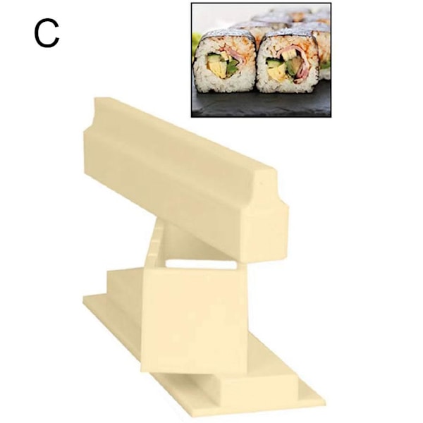 Sushi Tillverkningskit Sushi Risformar DIY Hemform Sushi Verktyg WhiteC Square