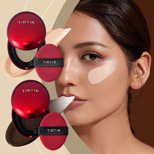 TIRTIR Mask Fit-Red Cushion Foundation - Semimatt finish för att täcka blemmor 21N 1pcs